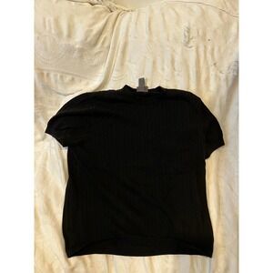 H&M Black Regular Fit T-Shirt Mens L